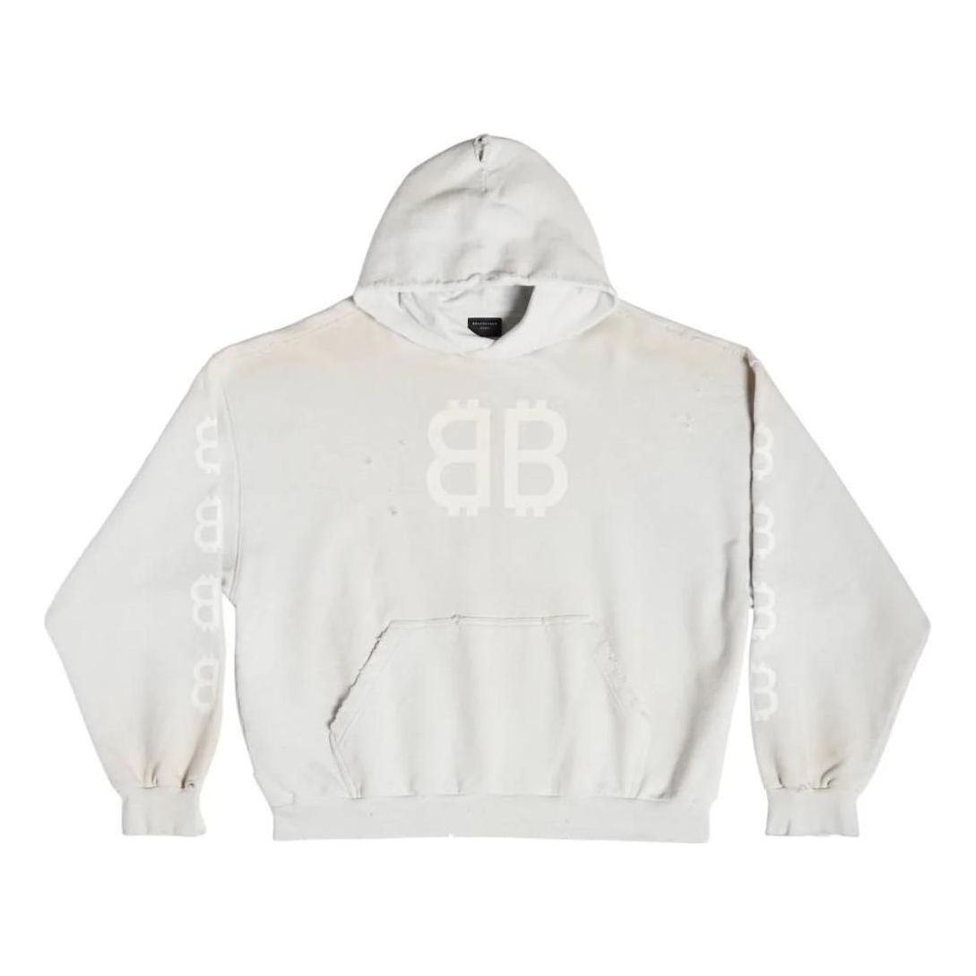 Mikina Balenciaga Crypto Hoodie Biela | 742603TOVU7, 0