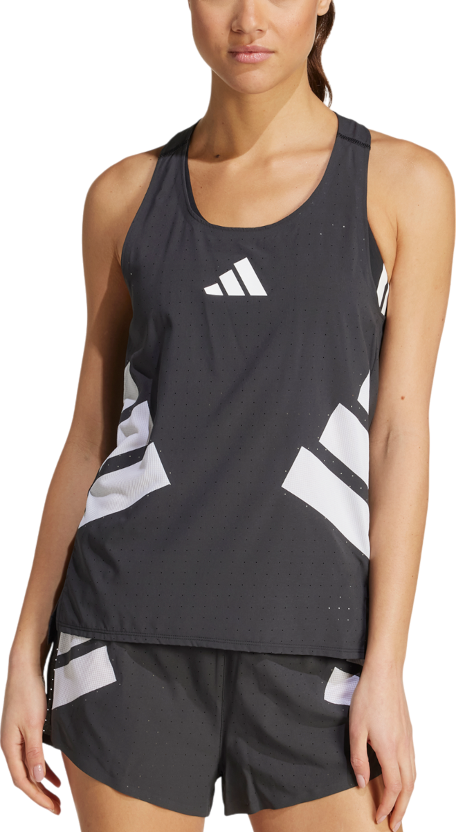 Tielko adidas Originals Adizero Road to Records Tank Top Čierna | jm7807, 0