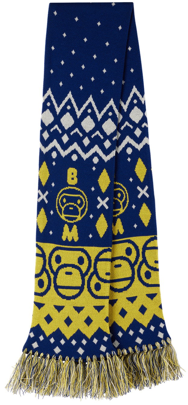 Šál BAPE Baby Milo Nordic Scarf Modrá | 002GDI803006K, 0