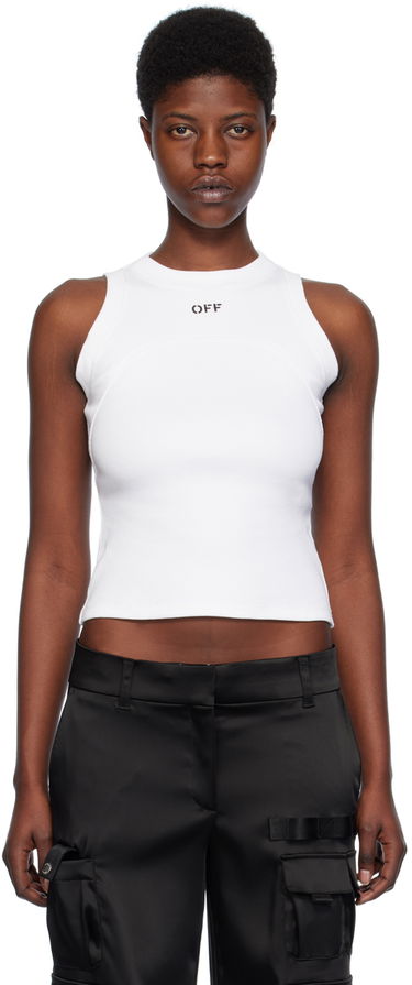 Tielko Off-White White 'Off' Stamp Tank Top Biela | OWAD236C99JER0010110, 0