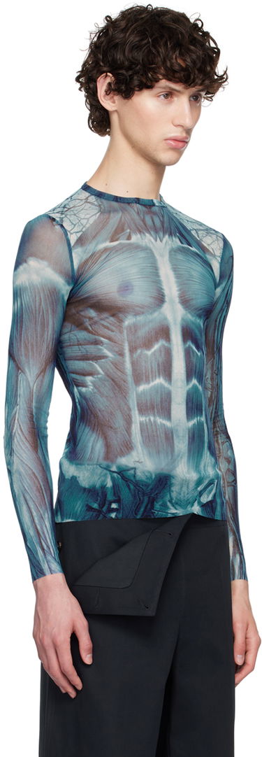 Body Jean Paul Gaultier Jean Paul Gaultier 'The Écorché' Long Sleeve T-Shirt Modrá | 24/30-F-TO210-T554-505601, 3