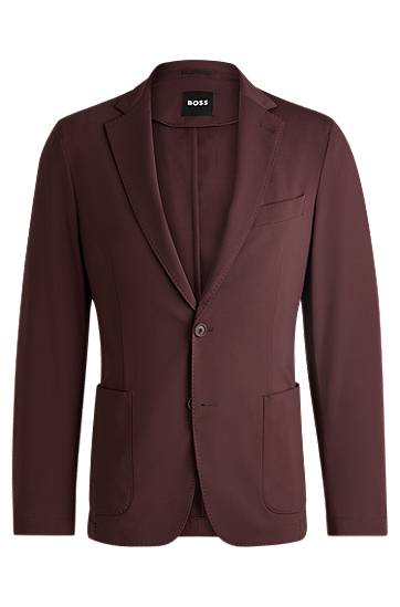 Bunda BOSS BOSS Slim-Fit Performance-Stretch Jersey Jacket Vínová | 50521579, 0