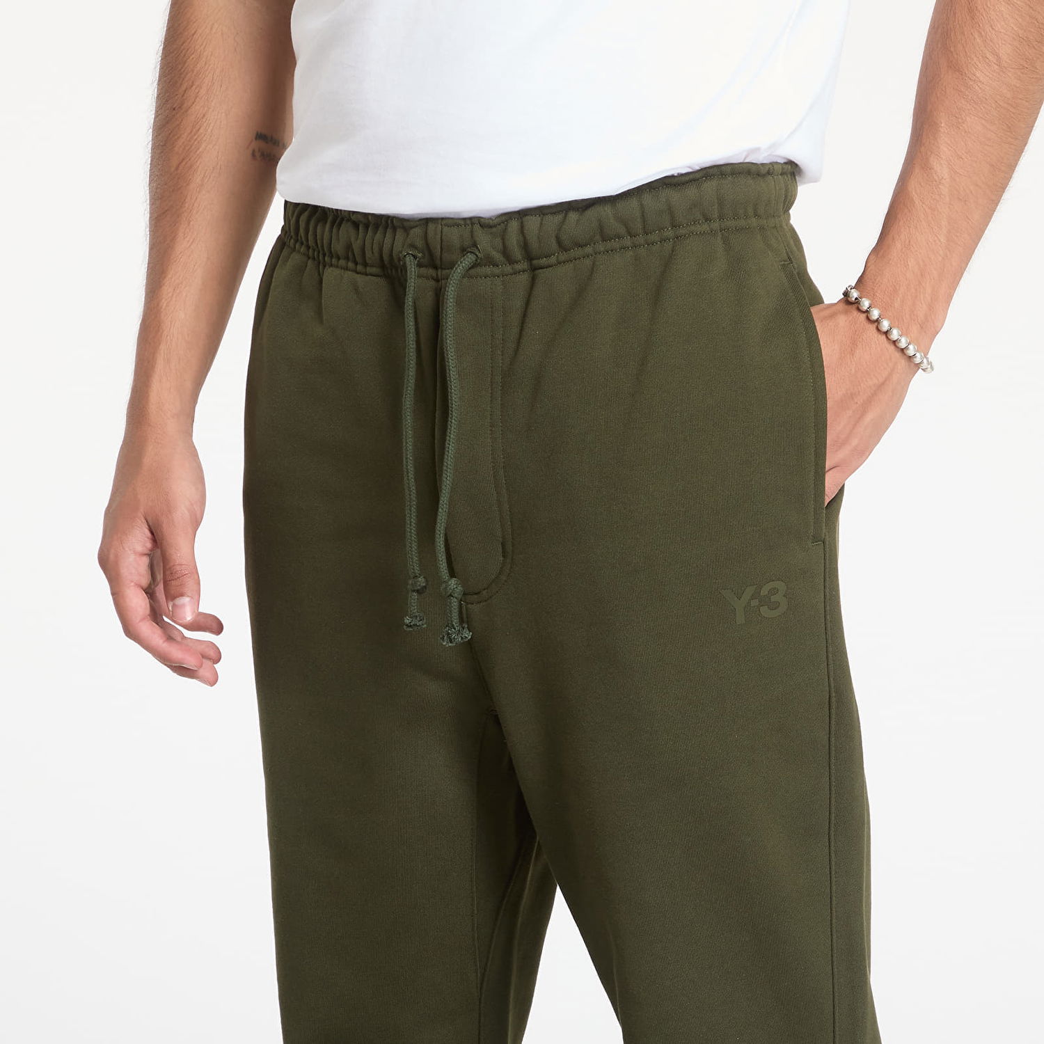 Tepláky Y-3 Brushed Terry Cuffed Pant Night Cargo Zelené | JJ4217, 1