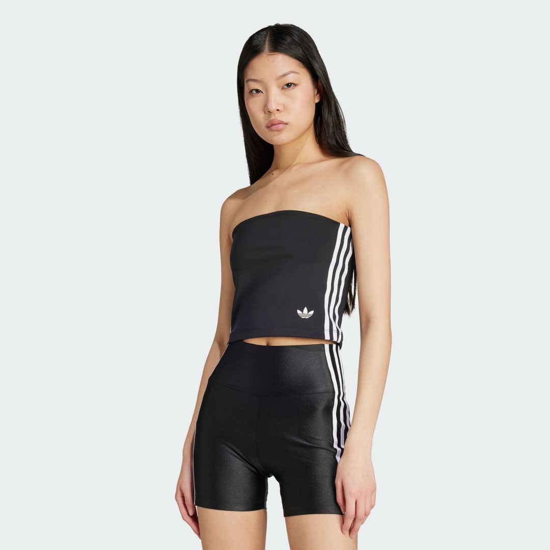 Crop Top adidas Performance Adicolor 3-Stripes Tube Top Čierna | JX7717, 0