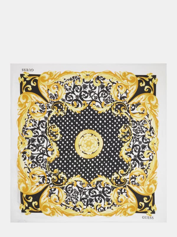 Šál GUESS Silk Baroque-Print Foulard Žltá | AW5168SIL20