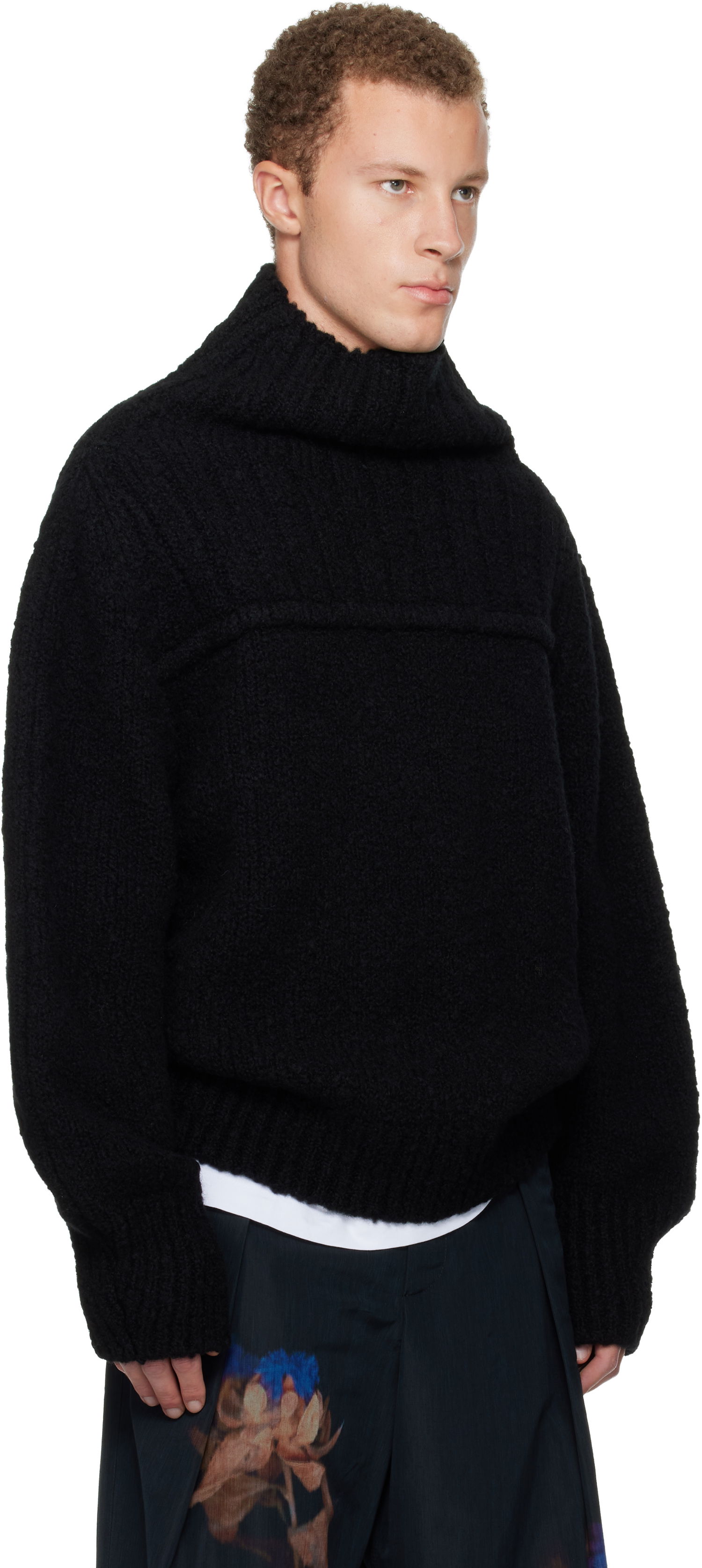 Sveter Dries Van Noten Dries Van Noten Wool Turtleneck Čierna | 252-021236-2721, 1