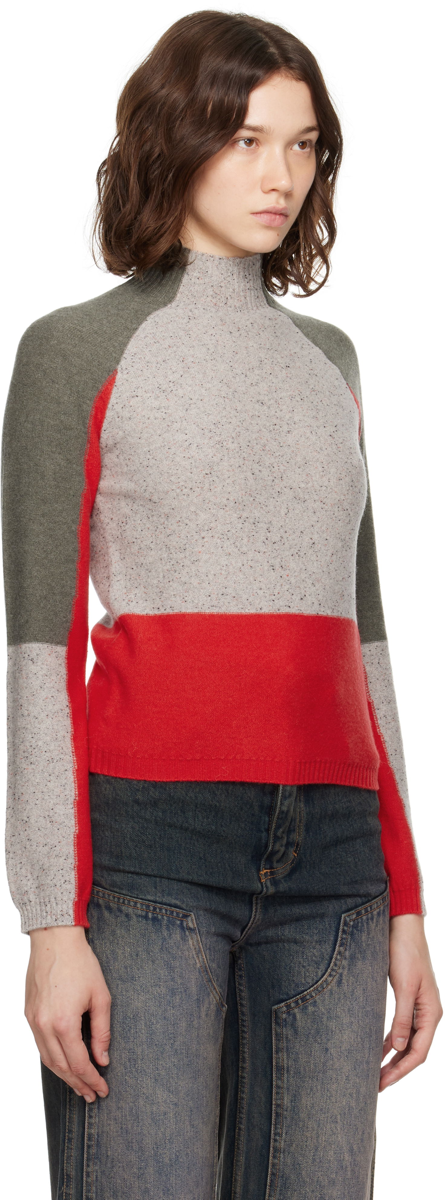 Sveter Eckhaus Latta Eckhaus Latta Racer Color-Block Turtleneck Rôznofarebný | 8259-EL-PF25-W -, 1