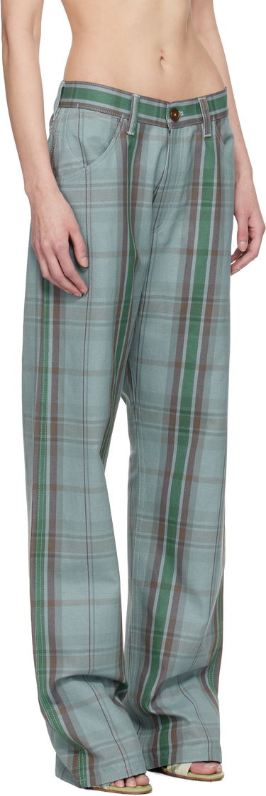 Nohavice Vivienne Westwood Vivienne Westwood Baggy Plaid Trousers Zelené | 3F01000P-W011W-, 1