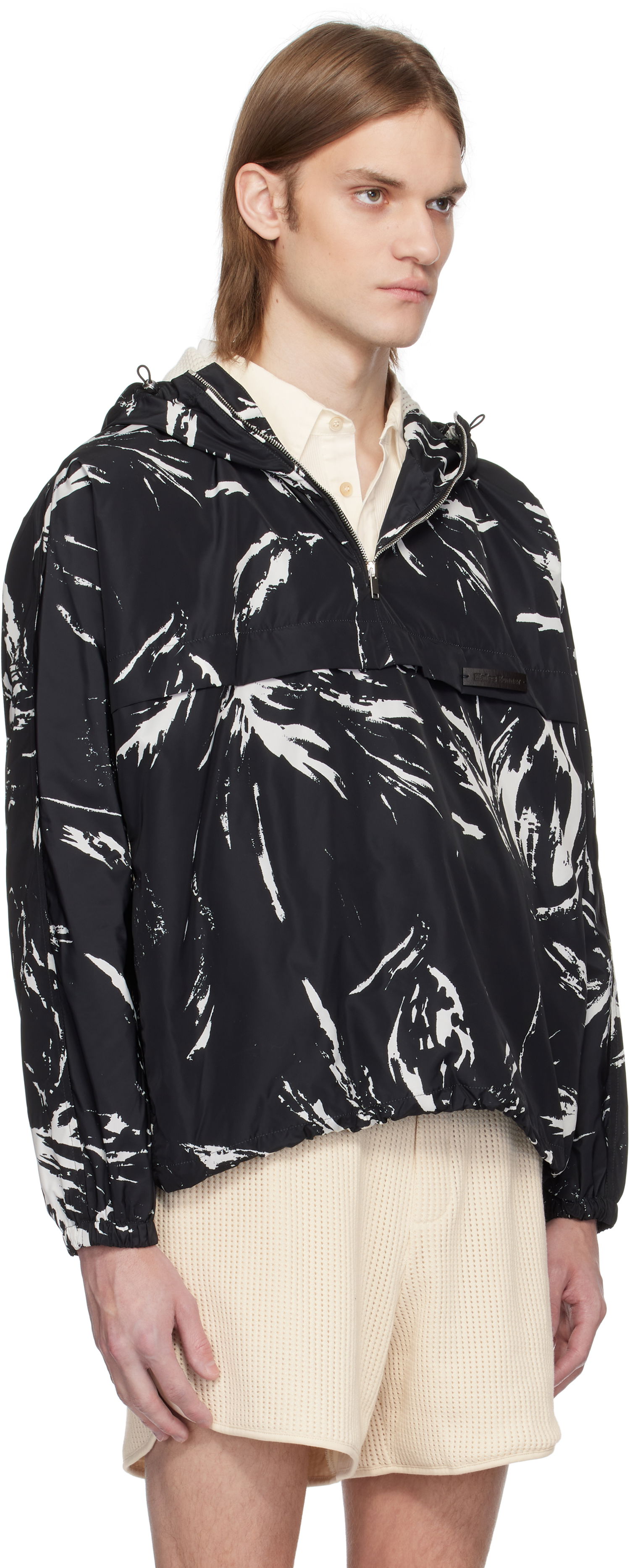 Vetrovka Wales Bonner Wales Bonner Bloom Print Anorak Čierna | MS25JA03-PA01-9900 PRINT NYLON, 1