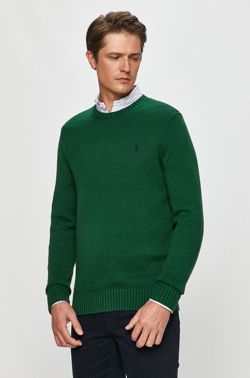 Sveter Polo by Ralph Lauren Ralph Lauren Knitted Crewneck Sweater Zelené | 710810846003, 0