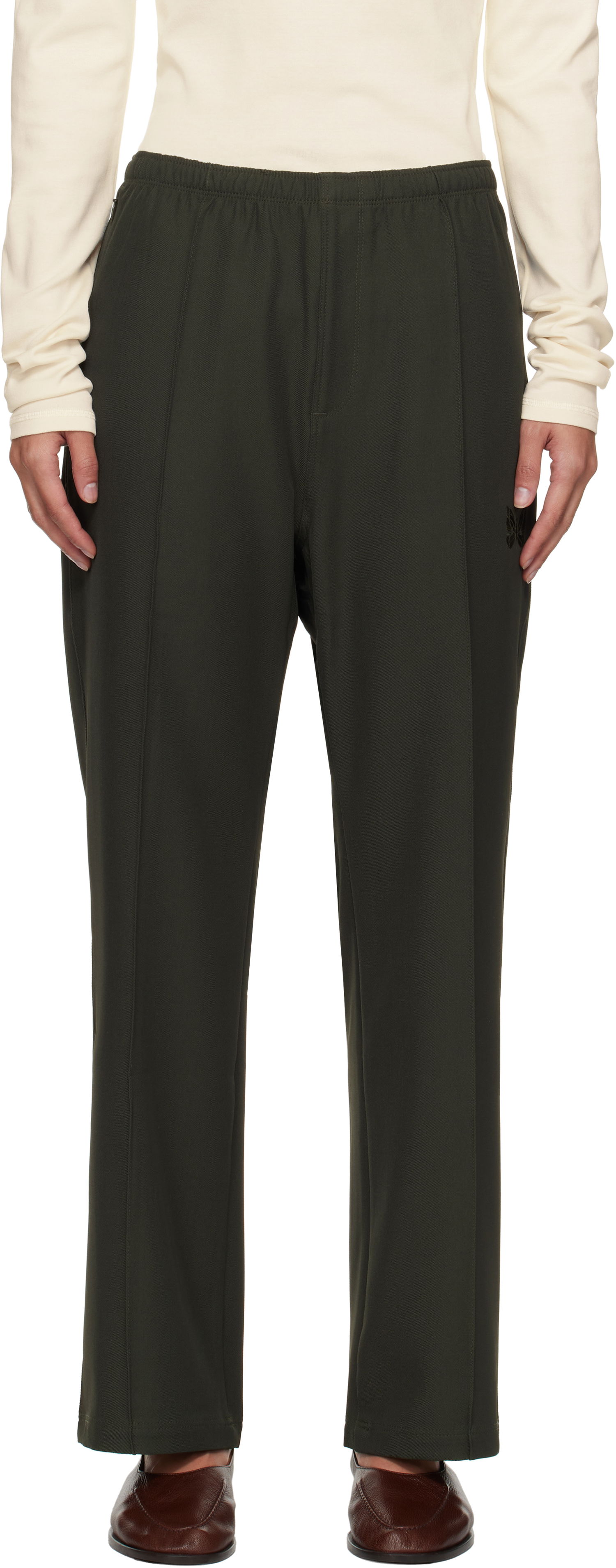Nohavice Needles Straight Trousers Zelené | PU214, 0