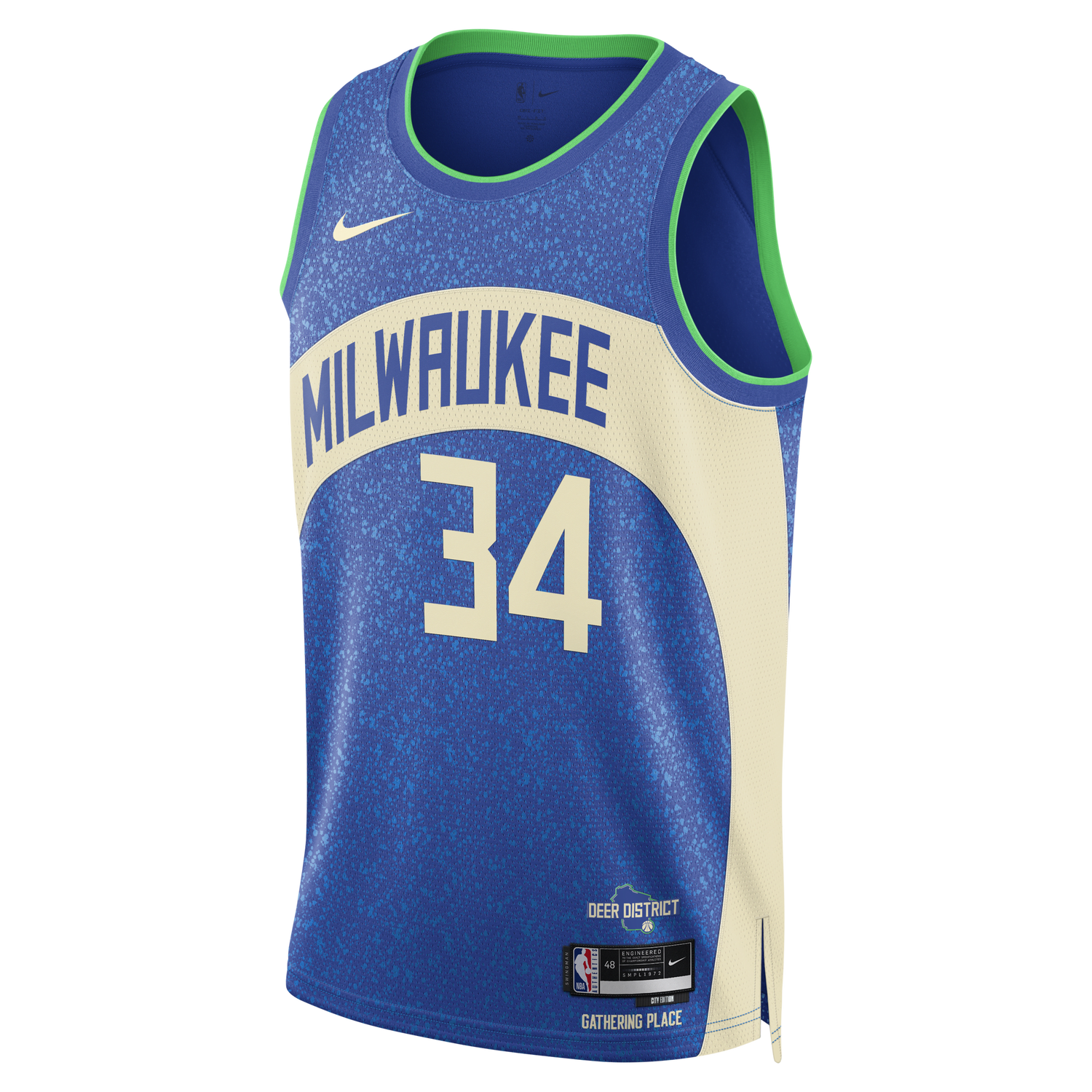 Dres Nike Dri-FIT NBA Swingman Giannis Antetokounmpo Milwaukee Bucks City Edition 2023/24 Jersey Navy | DX8509-407, 0