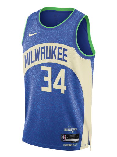 Dres Nike Dri-FIT NBA Swingman Giannis Antetokounmpo Milwaukee Bucks City Edition 2023/24 Jersey Navy | DX8509-407