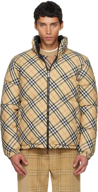 Prešívaná bunda Burberry Burberry Check Puffer Jacket Béžová | 8111379, 0