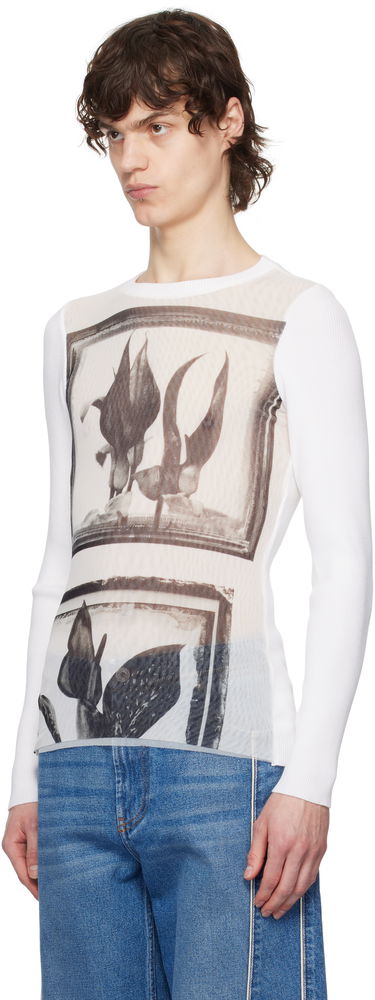 Tričko Jean Paul Gaultier Jean Paul Gaultier Flowers Cadres T-Shirt Biela | 25/33-F-TO259-T579-010200, 3