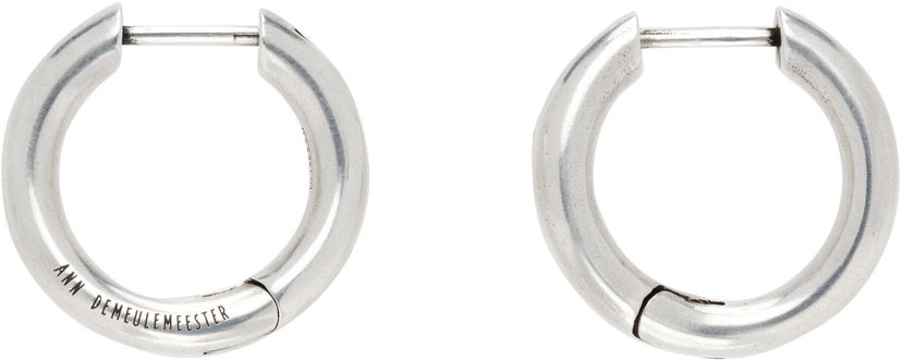 Náušnice Ann Demeulemeester Ann Demeulemeester Alina Silver-Tone Hoop Earrings Metalická | 2520-W-JE06-JW020-070