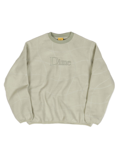 Sveter Dime Classic Wave Polar Crewneck Zelené | dimeho2310sag