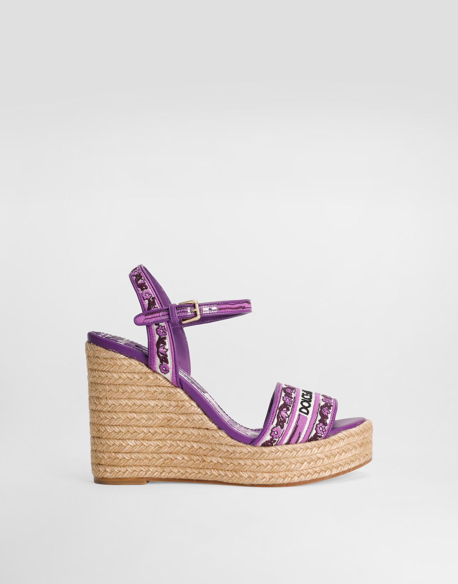 Doplnky Dolce & Gabbana Dolce & Gabbana Majolica Embroidery Wedge Sandals Fialová | CZ0318AV804I03TN, 0