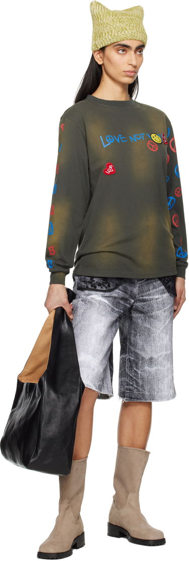 Tričko Andersson Bell Andersson Bell 'Love Not War' Long Sleeve T-shirt Zelené | atb1254u, 3