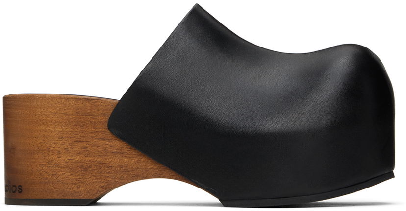 Oblečenie Acne Studios Acne Studios Leather Wood Clogs Čierna | BD0316-