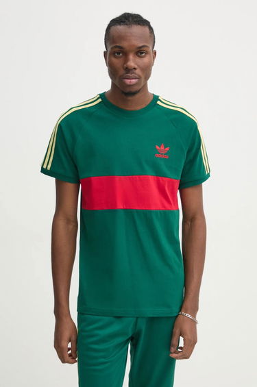 Tričko adidas Originals 3S Panel T-Shirt Zelené | JD4277, 3