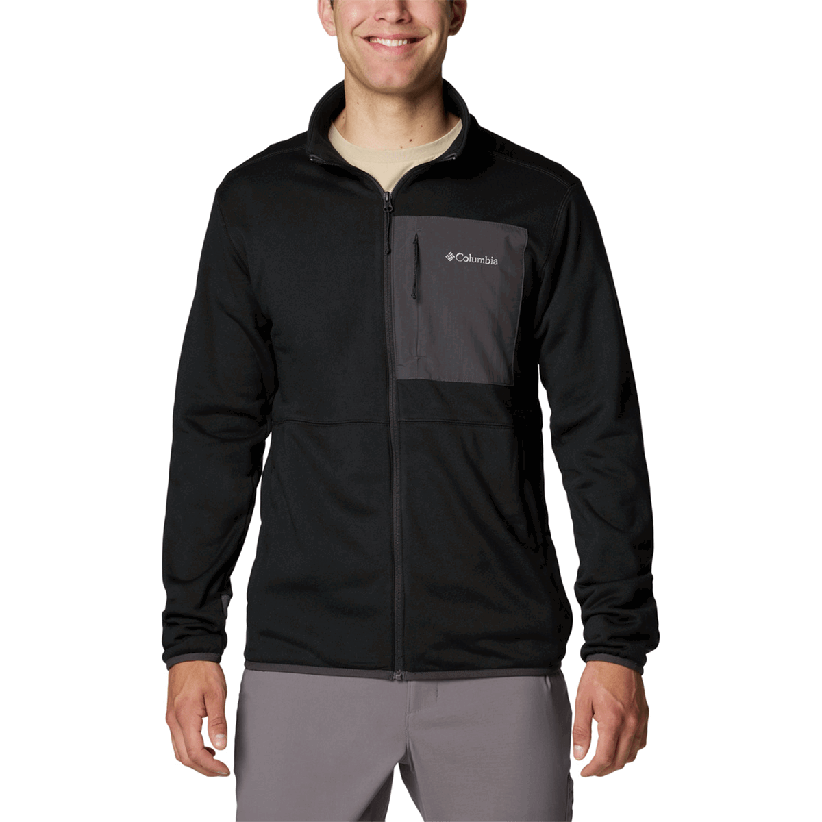 Mikina Columbia Hike™ Full-Zip Fleece Jacket with Chest Pocket Čierna | 2097581010, 0