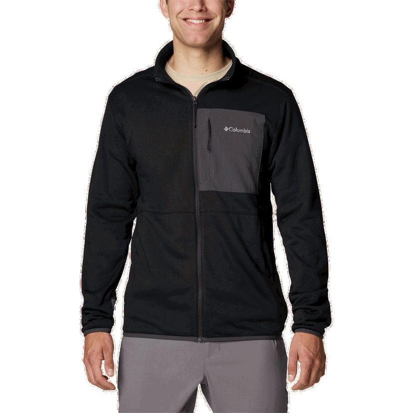 Mikina Columbia Hike™ Full-Zip Fleece Jacket with Chest Pocket Čierna | 2097581010
