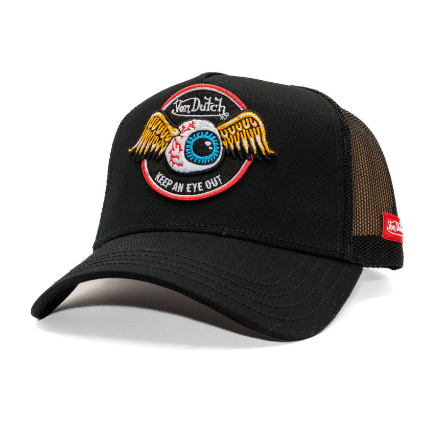 Šiltovka Von Dutch Von Dutch Trucker Eye Out Cap Čierna | VD/0/CAS1/RAG/BLK