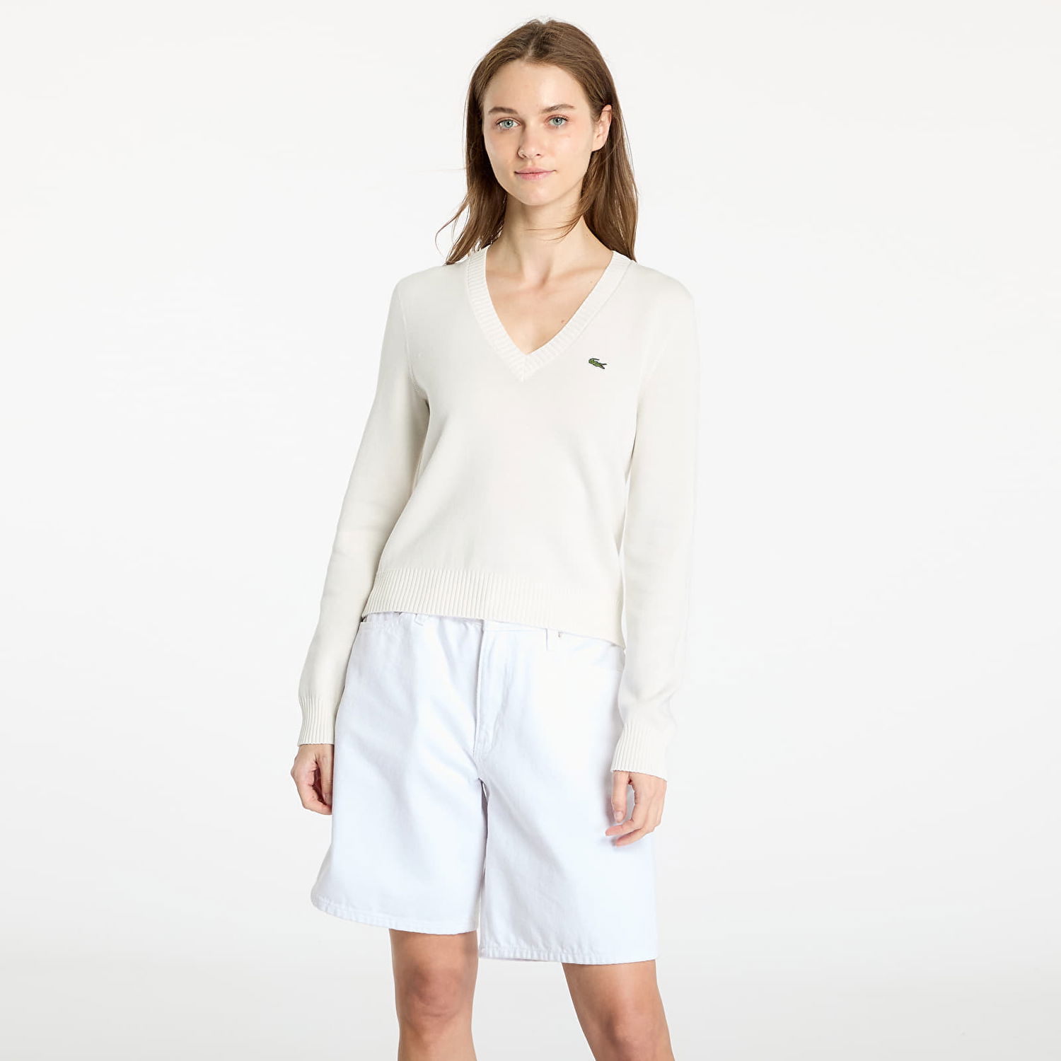 Sveter Lacoste Sweaters Flour 36 Biela | AF3324 70V, 0