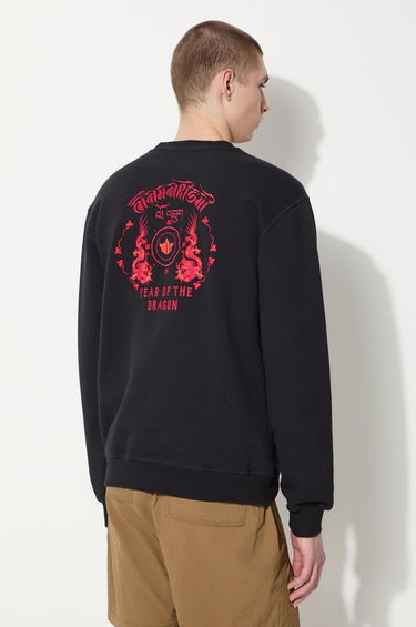 Mikina Maharishi Maharishi Dragon Anniversary Crew Sweatshirt Čierna | 1267.BLACK, 0