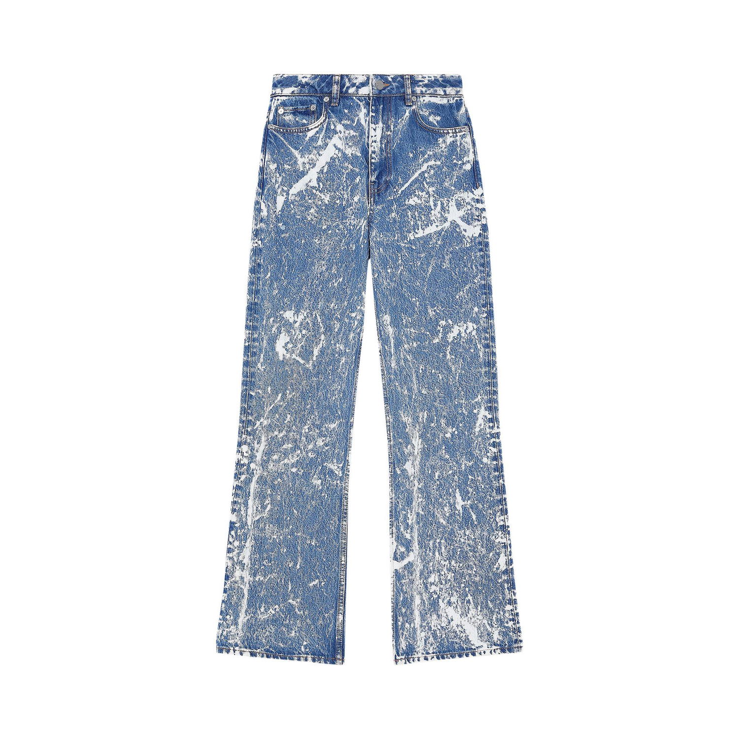 Džínsy GANNI Bleach Denim Jeans Modrá | F6556 005 BLEA, 1