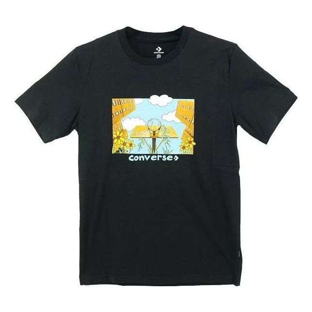 Tričko Converse Overgrown Hoops Graphic Tee Čierna | 10023257-A01, 0