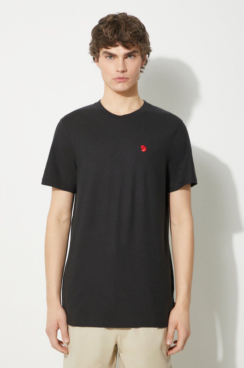Tričko FJÄLLRÄVEN Hemp Blend T-Shirt With Print Čierna | F12600215.550, 0