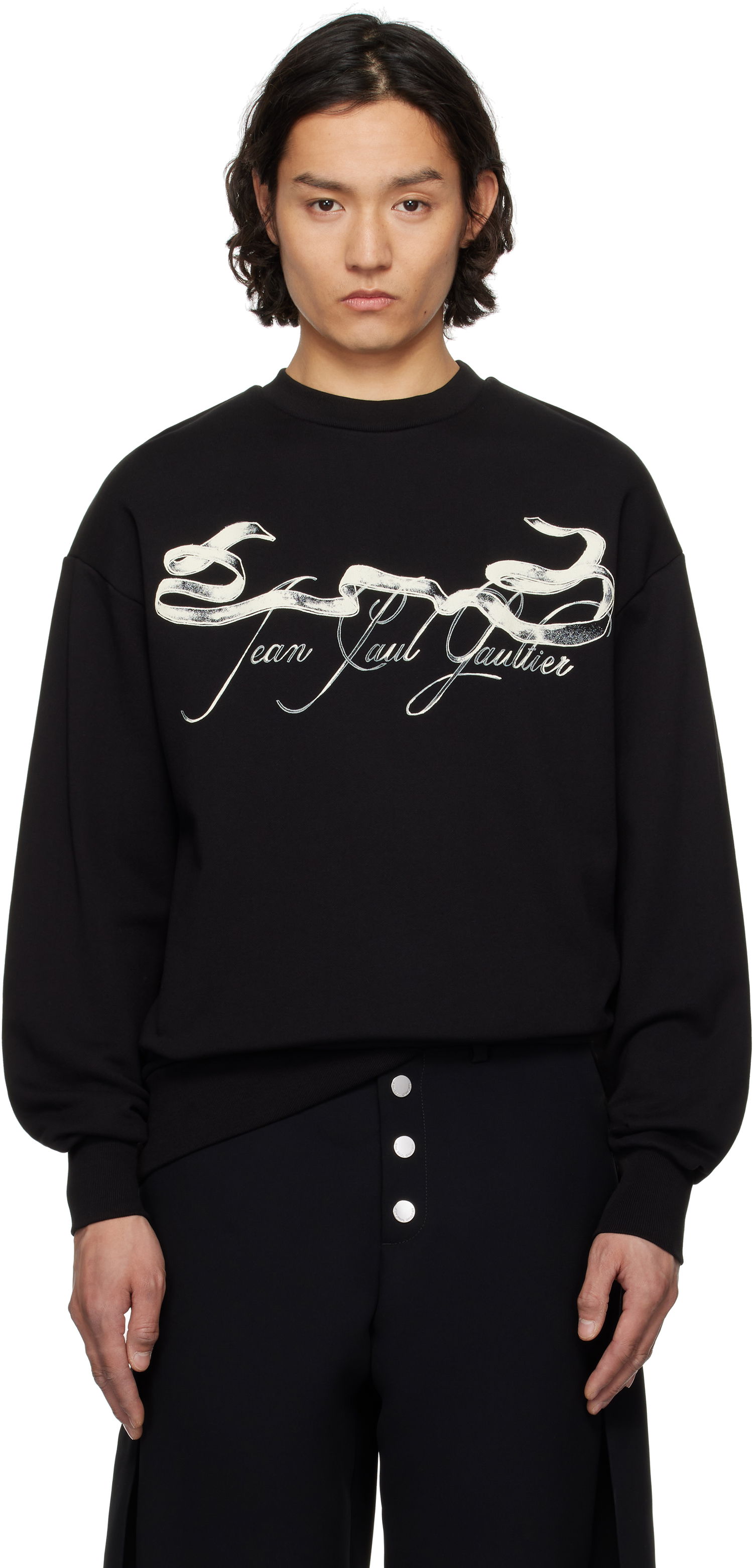 Mikina Jean Paul Gaultier Jean Paul Gaultier Tattoo Ruban Sweatshirt Čierna | 25/34-F-SW052I-J091-0005, 0