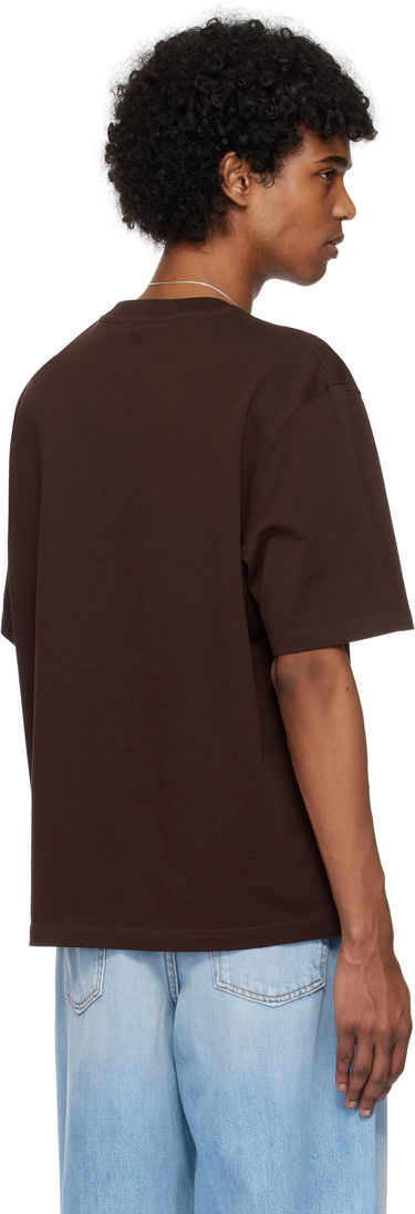 Tričko AMI AMI Paris Cotton Tonal Ami de Coeur T-Shirt Hnedá | UTS074.726, 2