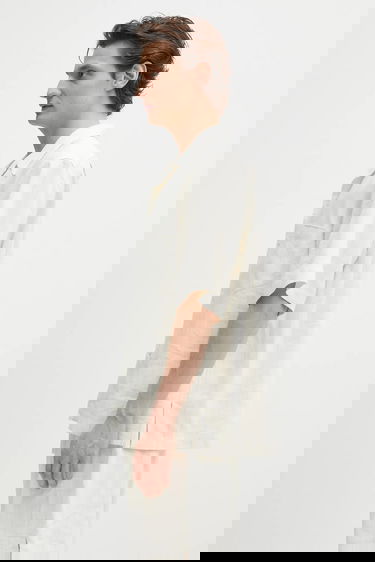 Košeľa Wales Bonner Wales Bonner Highlife Relaxed Fit Short Sleeve Bowling Shirt with Subtle Check Béžová | MS25SH08.VI02.0959, 1