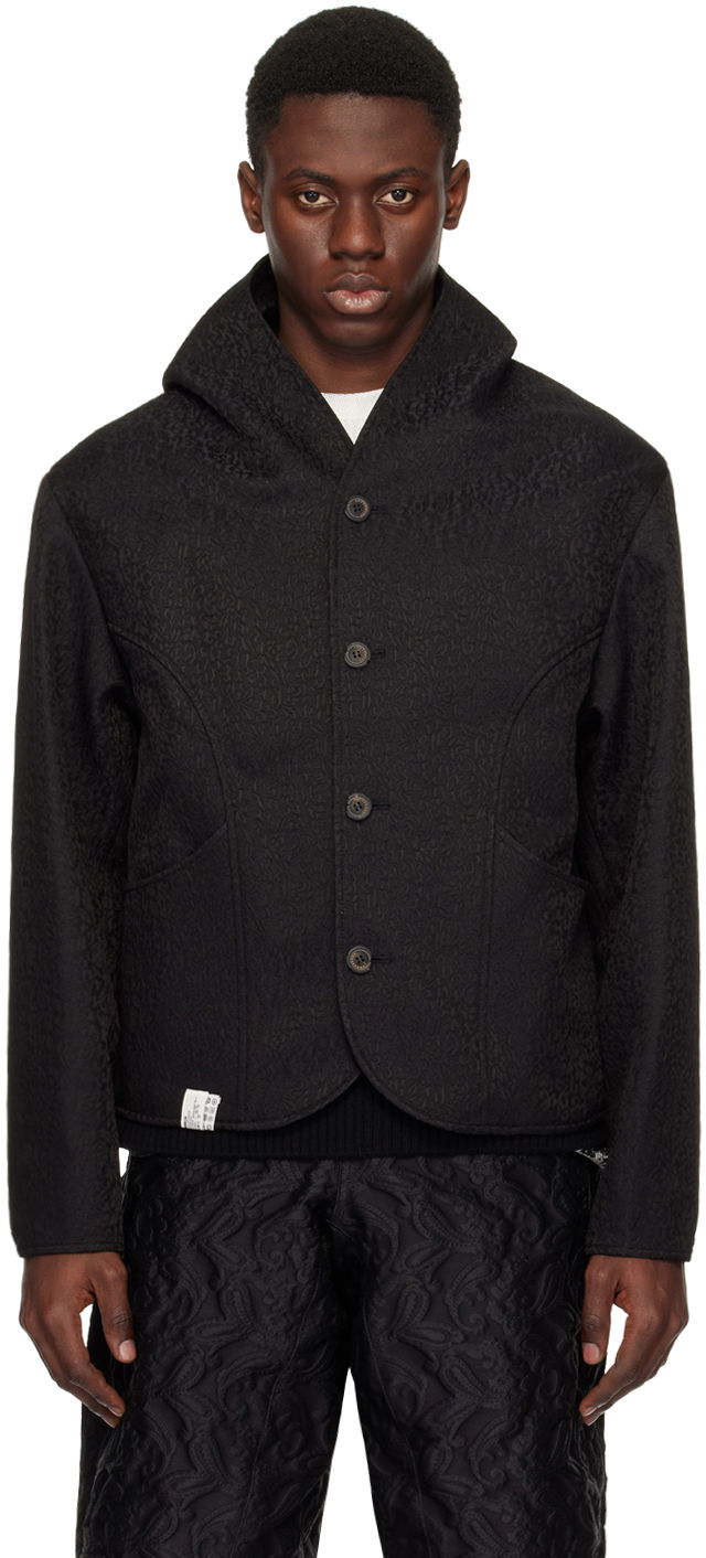 Collarless Blazer With Button Closure