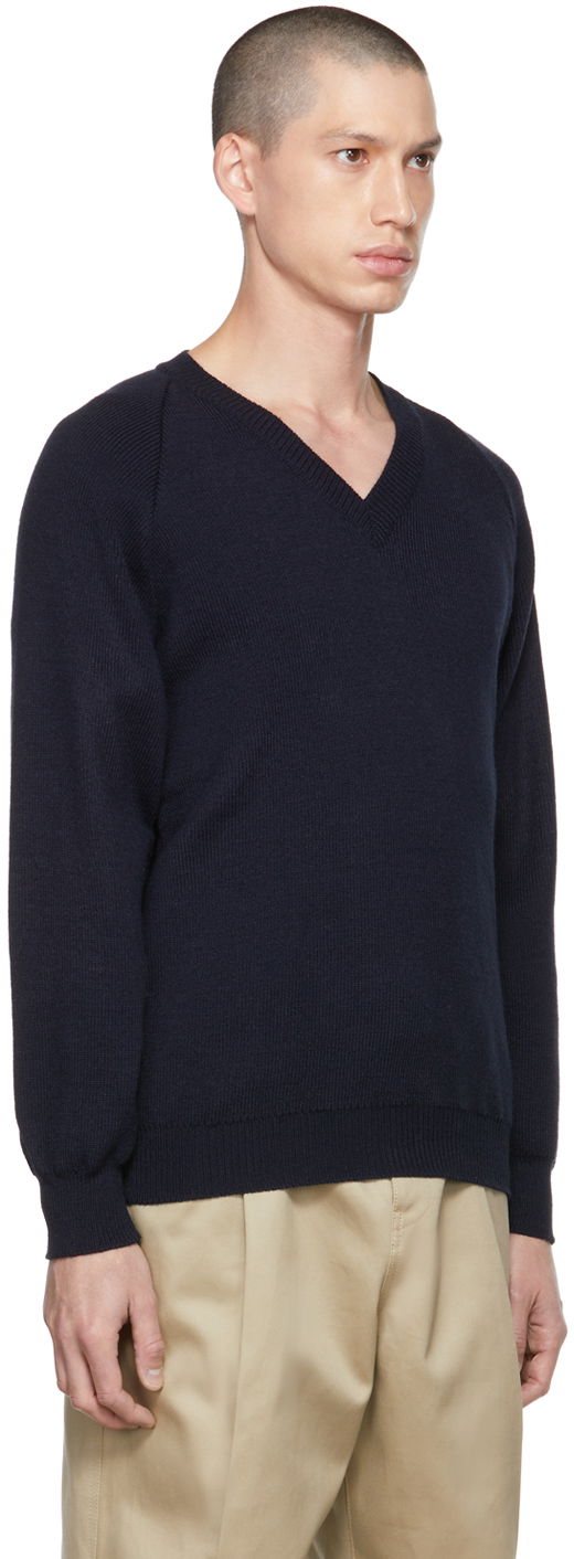 Sveter Comme des Garçons Lochaven of Scotland Edition V-Neck Sweater Navy | DH-N505-051, 1