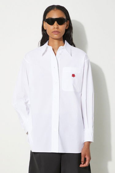 Košeľa KENZO Kenzo Boke Flower Oversized Relaxed Fit Shirt Biela | FE62CH2569LS.01, 2