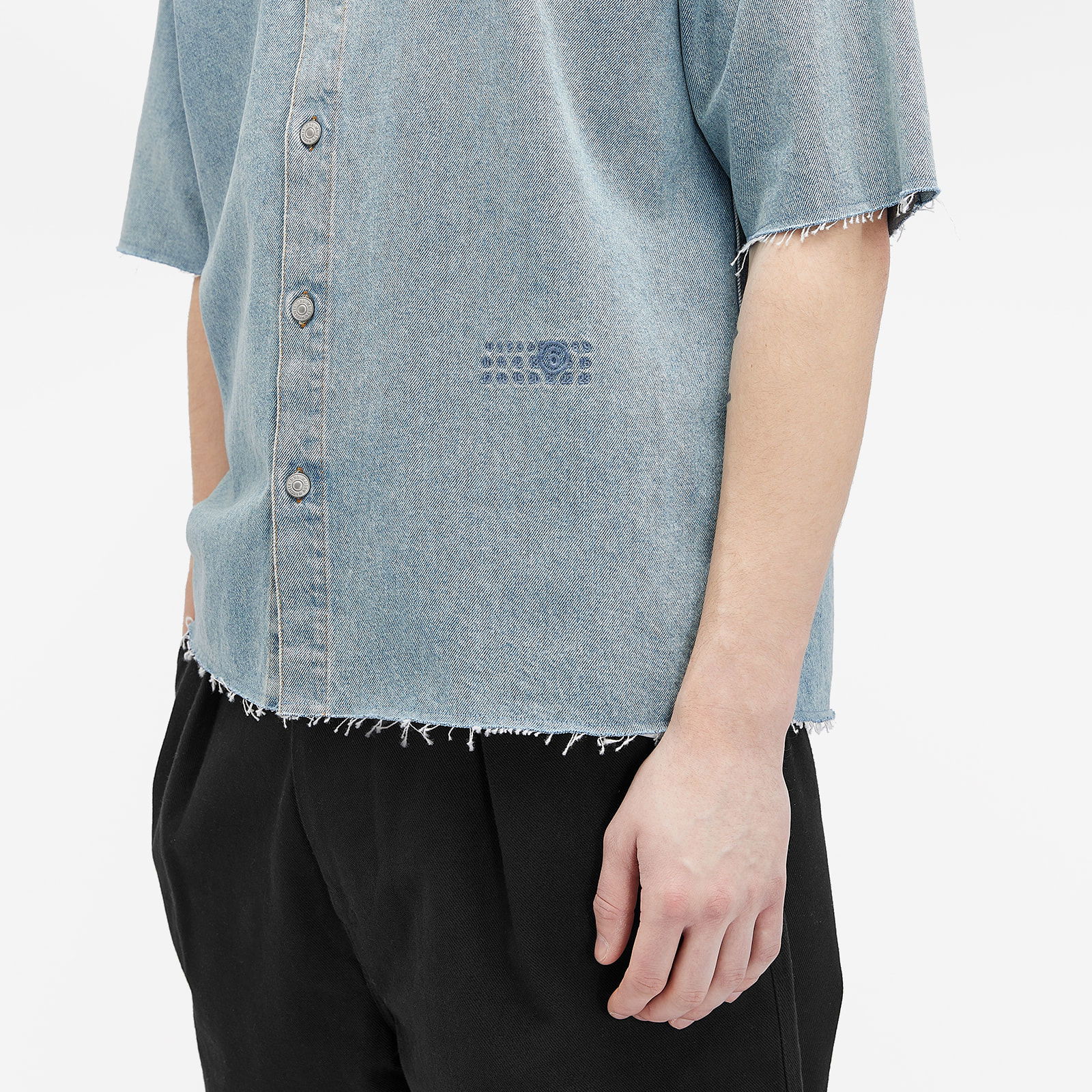 MM6 Maison Margiela Short Sleeve Denim Shirt, Size Small