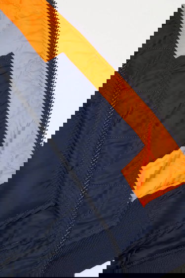 Bomber bunda Alpha Industries 45/P Hooded Custom Faux Fur Bomber Jacket Navy | 113145, 5