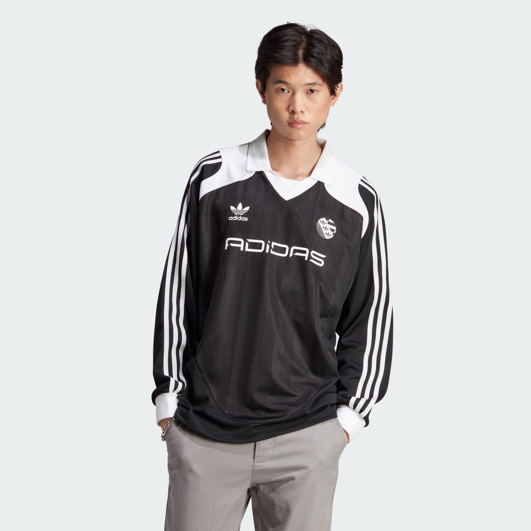 Dres adidas Originals Oversized Long Sleeve Jersey Čierna | IW3642, 1