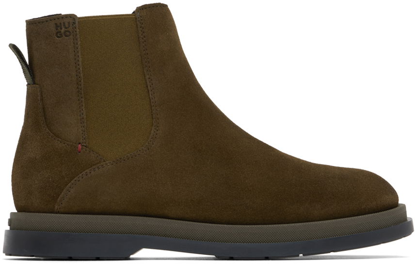 Tenisky a topánky BOSS Suede Chelsea Boots Zelené | 50522967, 0
