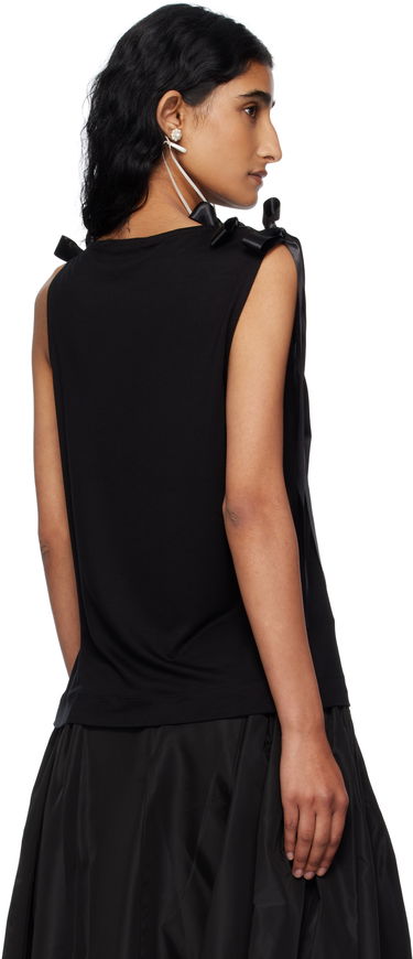 Tielko Simone Rocha Simone Rocha Bow Ribbon Tail Tank Top Čierna | 5366 0571, 2