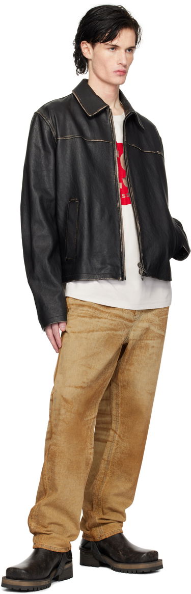 Bomber bunda Diesel L-Blixia Black Leather Jacket Čierna | A14324-0PITR-9XX, 3