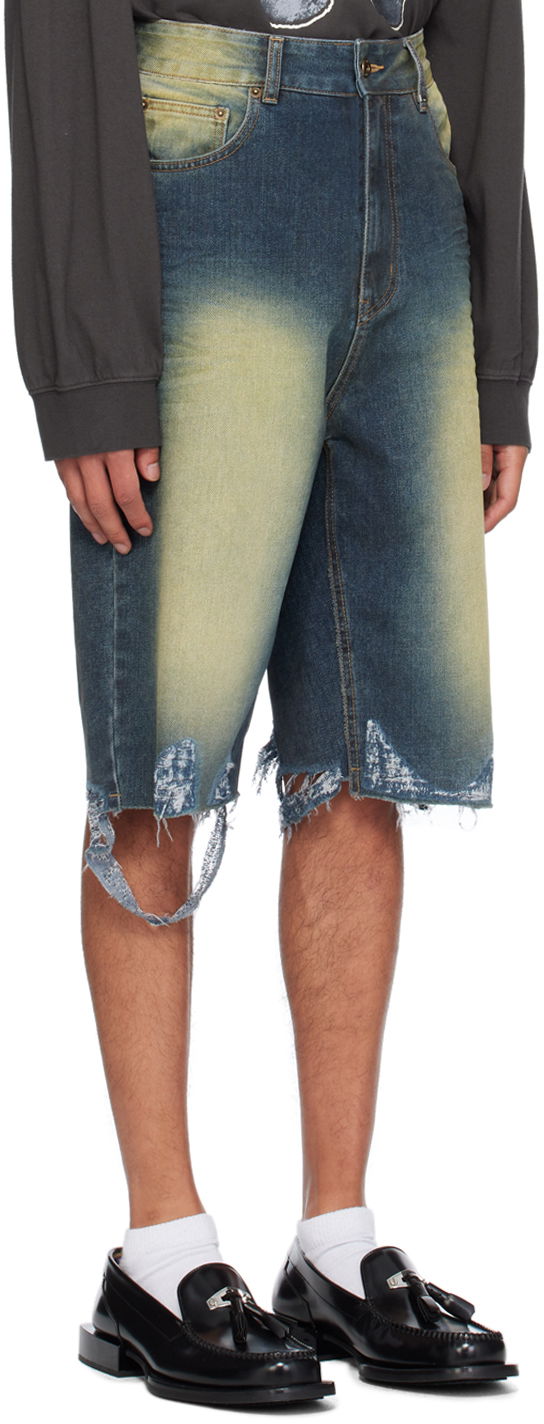 Džínsy We11done Washed Denim Raw Edge Shorts Modrá | WD-DP2-24-315-M-BL, 1