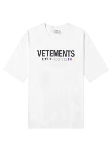 Tričko VETEMENTS Flag Logo Tee Biela | UE54TR100W