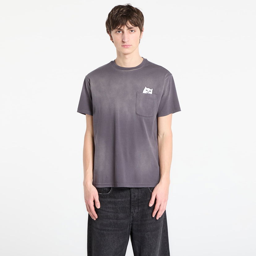 Tričko RIPNDIP Lord Nermal Pocket T-shirt Vintage Wash Šedá | RNDHOL25151