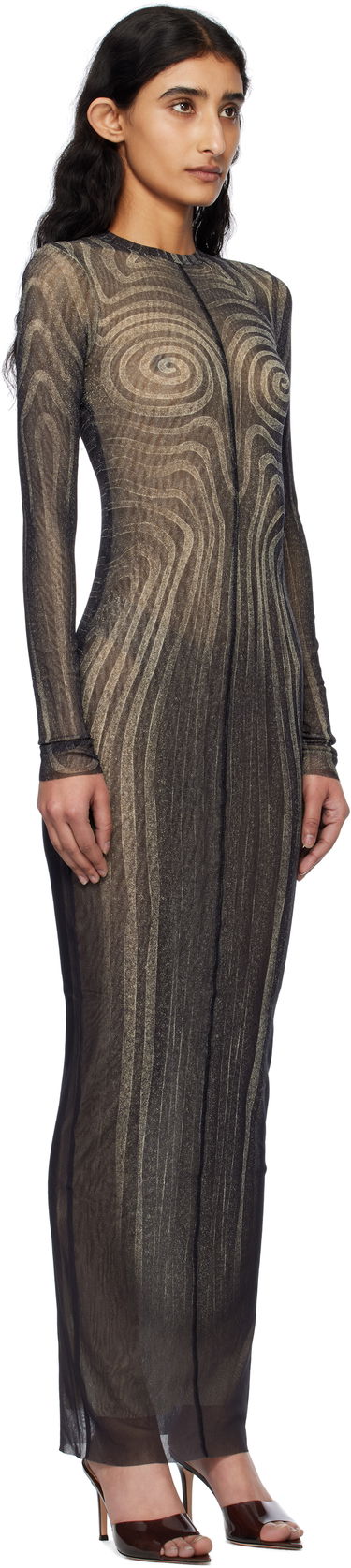 Šaty Jean Paul Gaultier Jean Paul Gaultier 'The Long Spirale' Maxi Dress Čierna | 25/34-F-RO390-T587-000203, 1