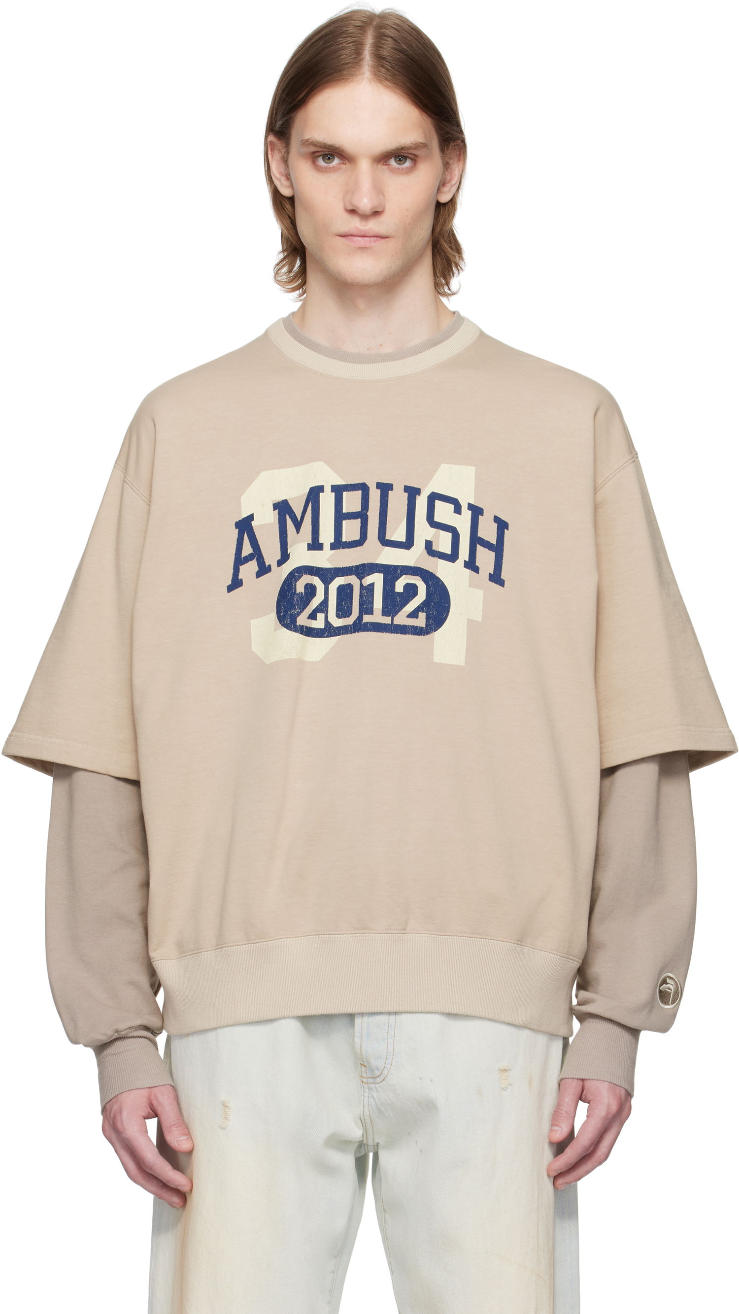 Sveter Ambush AMBUSH Layered Sweatshirt Béžová | 12115331, 0